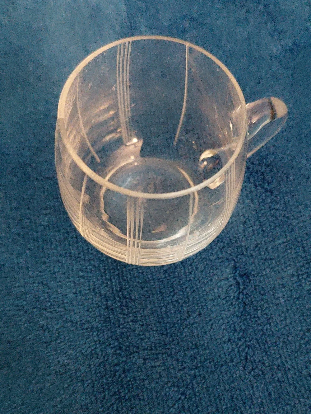 Demitasse Etched Clear Glass Espresso  Cups - Set of 6